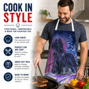 Starry Night Briard Apron Cooking Kitchen Server Baking Crafts Gardening for Adult Women Men, Unisex, Large, Multicolor