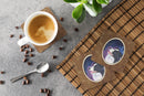 Starry Night Border Collie Foam Coasters Set of 4 Cup Coasters for Indoor Outdoor, Tabletop Protection, Anti Slip, Mouse pad Material