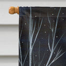 Starry Night Dalmatian House Flag 28x40 Porch Sleeve Pole Decorative Outside Yard Banner Artwork Wall Hanging, Polyester