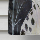 Starry Night Dalmatian House Flag 28x40 Porch Sleeve Pole Decorative Outside Yard Banner Artwork Wall Hanging, Polyester
