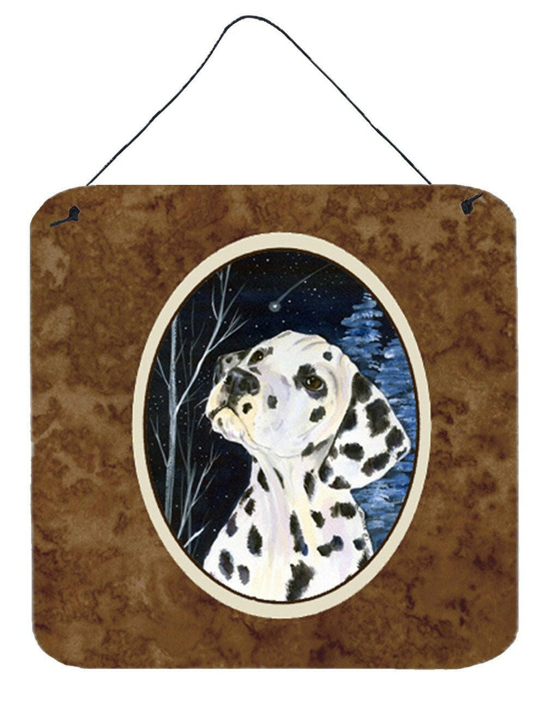 Starry Night Dalmatian Aluminium Metal Wall or Door Hanging Prints