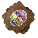 Basenji Foam Coasters Set of 4 Cup Coasters for Indoor Outdoor, Tabletop Protection, Anti Slip, Mouse pad Material