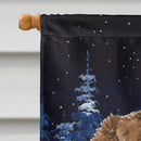Starry Night Australian Shepherd House Flag 28x40 Porch Sleeve Pole Decorative Outside Yard Banner Artwork Wall Hanging, Polyester
