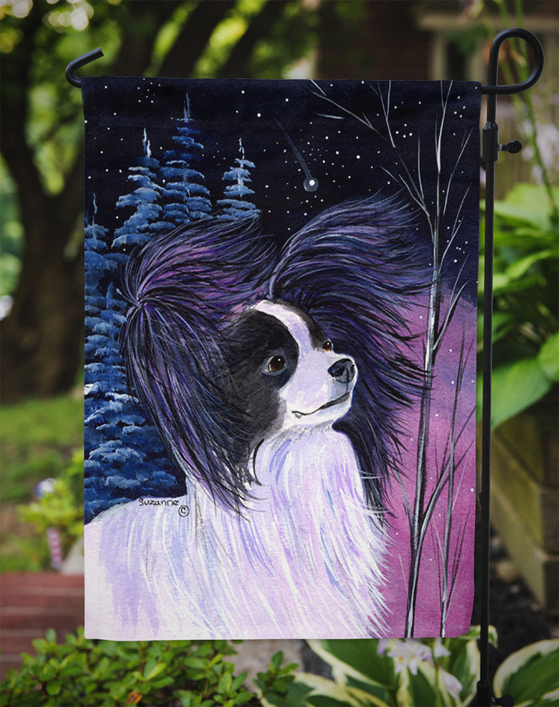 Starry Night Papillon Flag Garden Size