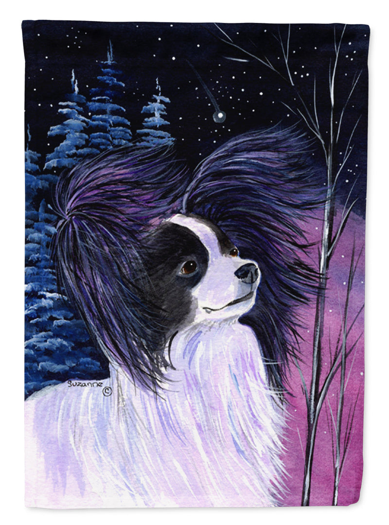 Starry Night Papillon Flag Garden Size