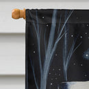 Starry Night Australian Shepherd House Flag 28x40 Porch Sleeve Pole Decorative Outside Yard Banner Artwork Wall Hanging, Polyester