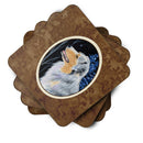 Starry Night Australian Shepherd Foam Coasters Set of 4 Cup Coasters for Indoor Outdoor, Tabletop Protection, Anti Slip, Mouse pad Material