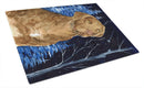 Starry Night Chesapeake Bay Retriever Cutting Board Tempered Glass Kitchen Cutting Surface, Heat Resistant Chopping, Non-Slip Feet, Food Prep & Serving