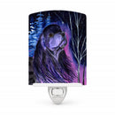 Starry Night Cocker Spaniel Ceramic Night Light Compact, UL-Certified, Ideal for Bedroom, Bathroom, Nursery, Hallway, Kitchen, 6x4x3, Multicolor