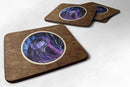 Starry Night Cocker Spaniel Foam Coasters Set of 4 Cup Coasters for Indoor Outdoor, Tabletop Protection, Anti Slip, Mouse pad Material