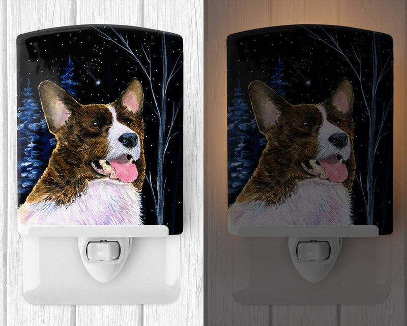 Starry Night Corgi Ceramic Night Light SS8387CNL