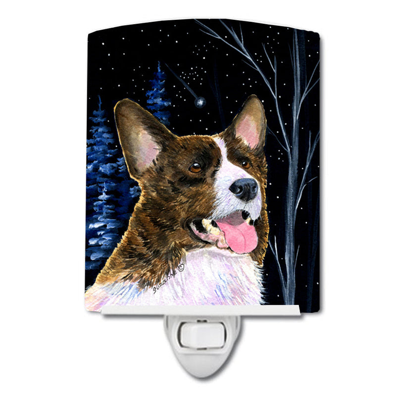 Starry Night Corgi Ceramic Night Light SS8387CNL