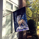 Starry Night Chinese Crested House Flag 28x40 Porch Sleeve Pole Decorative Outside Yard Banner Artwork Wall Hanging, Polyester