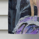 Starry Night Chinese Crested House Flag 28x40 Porch Sleeve Pole Decorative Outside Yard Banner Artwork Wall Hanging, Polyester