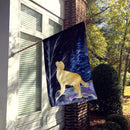 Starry Night Golden Retriever House Flag 28x40 Porch Sleeve Pole Decorative Outside Yard Banner Artwork Wall Hanging, Polyester