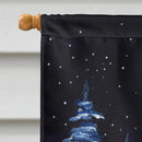 Starry Night Siberian Husky House Flag 28x40 Porch Sleeve Pole Decorative Outside Yard Banner Artwork Wall Hanging, Polyester
