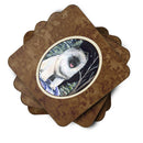 Starry Night Keeshond Foam Coasters Set of 4 Cup Coasters for Indoor Outdoor, Tabletop Protection, Anti Slip, Mouse pad Material