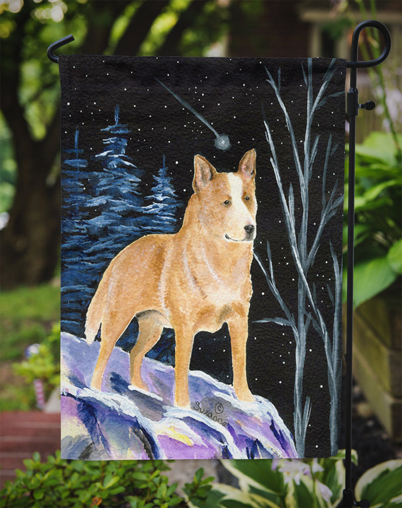 Starry Night Australian Cattle Dog Flag Garden Size