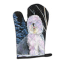 Starry Night Old English Sheepdog Oven Mitt Heat Resistant Thick Oven Mitt for Hot Pans and Oven, Kitchen Mitt Protect Hands, Cooking Baking Glove