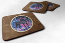 Starry Night Cane Corso Foam Coasters Set of 4 Cup Coasters for Indoor Outdoor, Tabletop Protection, Anti Slip, Mouse pad Material