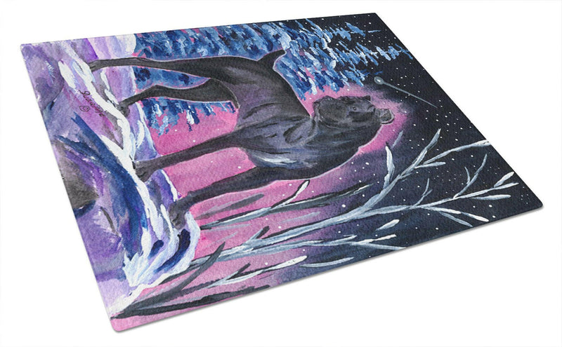 Starry Night Cane Corso Glass Cutting Board Large