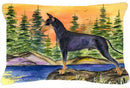 Manchester Terrier Decorative Throw Pillow 12x16 Indoor Outdoor Accent Cushion, Fabric Cover with Insert for Sofa, Bed, Porch & Living Room