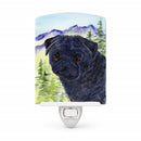 Pug Ceramic Night Light Compact, UL-Certified, Ideal for Bedroom, Bathroom, Nursery, Hallway, Kitchen, 6x4x3, Multicolor