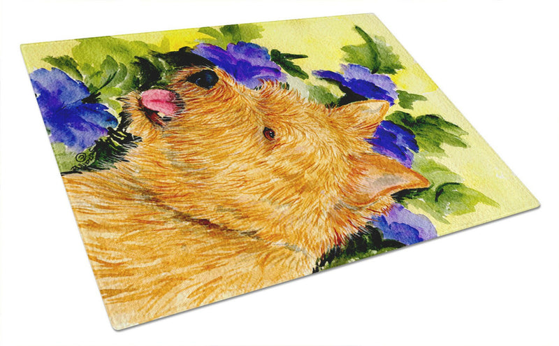 Norwich Terrier Glass Cutting Board Large