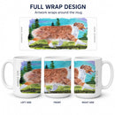 Australian Shepherd Ceramic Coffee Mug 15 oz Decorative Large C Handle Mug Cup for Tea, Cocoa Hot Chocolate