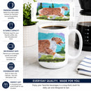 Australian Shepherd Ceramic Coffee Mug 15 oz Decorative Large C Handle Mug Cup for Tea, Cocoa Hot Chocolate