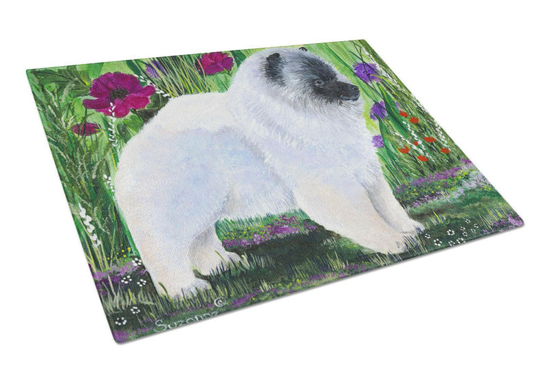 Keeshond Glass Cutting Board Large