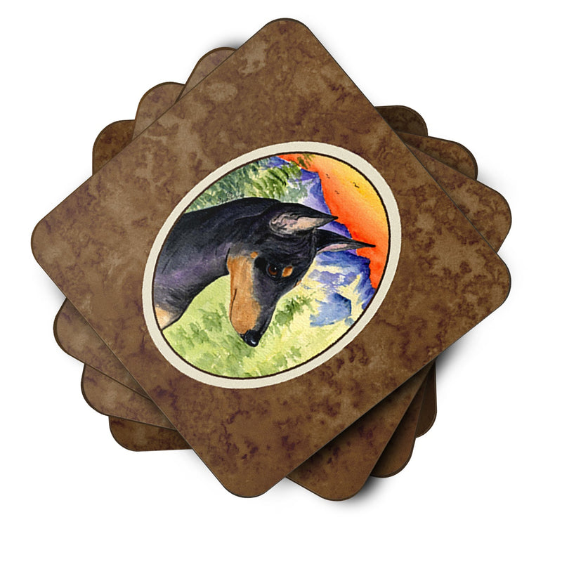 Set of 4 Manchester Terrier Foam Coasters