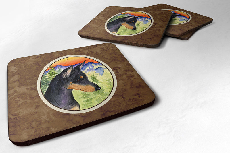 Set of 4 Manchester Terrier Foam Coasters