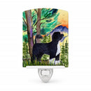 Portuguese Water Dog Ceramic Night Light Compact, UL-Certified, Ideal for Bedroom, Bathroom, Nursery, Hallway, Kitchen, 6x4x3, Multicolor