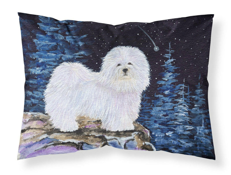 Starry Night Coton de Tulear Moisture wicking Fabric standard pillowcase