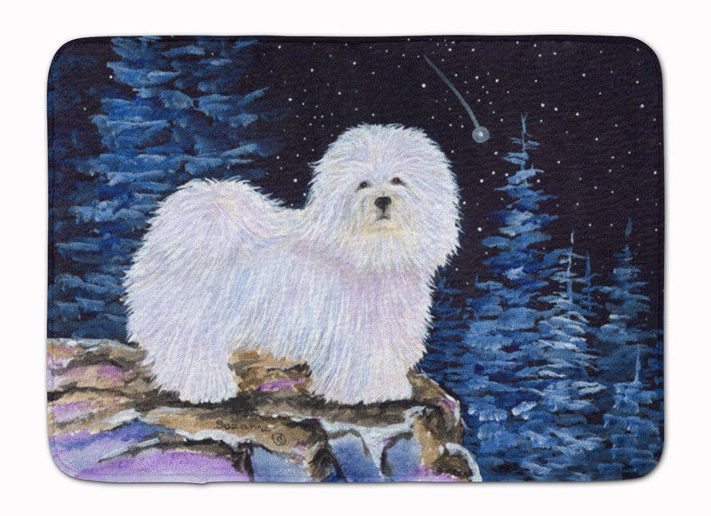 Starry Night Coton de Tulear Machine Washable Memory Foam Mat SS8437RUG