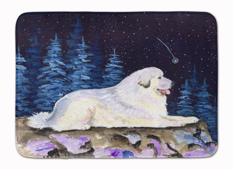 Starry Night Great Pyrenees Machine Washable Memory Foam Mat SS8438RUG