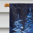 Starry Night Scottish Terrier House Flag 28x40 Porch Sleeve Pole Decorative Outside Yard Banner Artwork Wall Hanging, Polyester