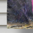 Starry Night Scottish Terrier House Flag 28x40 Porch Sleeve Pole Decorative Outside Yard Banner Artwork Wall Hanging, Polyester