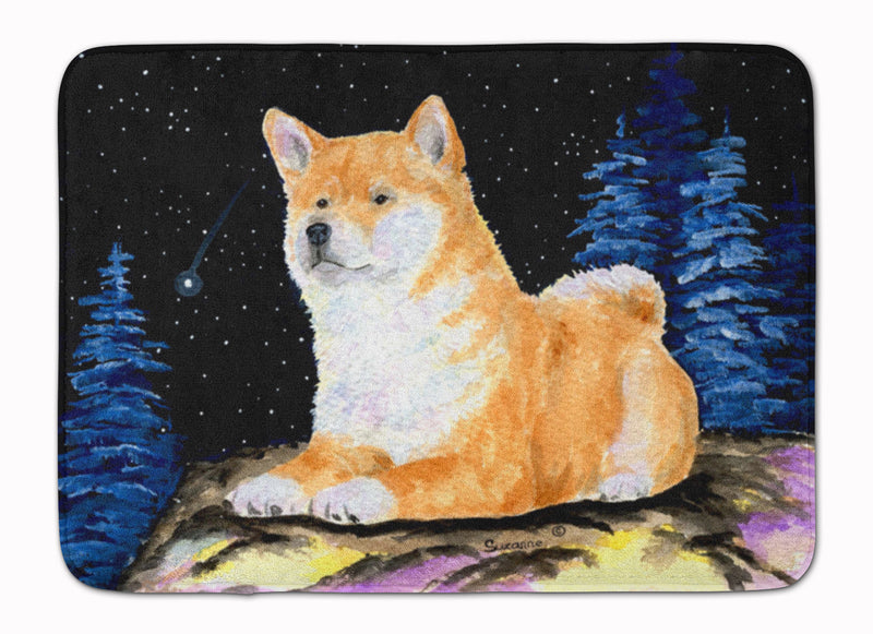 Starry Night Shiba Inu Machine Washable Memory Foam Mat SS8445RUG