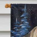 Starry Night Mastiff House Flag 28x40 Porch Sleeve Pole Decorative Outside Yard Banner Artwork Wall Hanging, Polyester