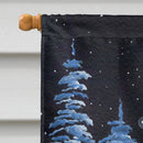 Starry Night Bearded Collie House Flag 28x40 Porch Sleeve Pole Decorative Outside Yard Banner Artwork Wall Hanging, Polyester