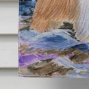 Starry Night Bearded Collie House Flag 28x40 Porch Sleeve Pole Decorative Outside Yard Banner Artwork Wall Hanging, Polyester