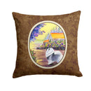 Keeshond Decorative Throw Pillow 14x14 Indoor Outdoor Accent Cushion, Fabric Cover with Insert for Sofa, Bed, Porch & Living Room