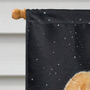 Starry Night Chow Chow House Flag 28x40 Porch Sleeve Pole Decorative Outside Yard Banner Artwork Wall Hanging, Polyester