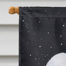 Starry Night Bedlington Terrier House Flag 28x40 Porch Sleeve Pole Decorative Outside Yard Banner Artwork Wall Hanging, Polyester
