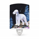 Starry Night Bedlington Terrier Ceramic Night Light Compact, UL-Certified, Ideal for Bedroom, Bathroom, Nursery, Hallway, Kitchen, 6x4x3, Multicolor