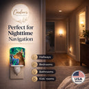 Doberman Ceramic Night Light Compact, UL-Certified, Ideal for Bedroom, Bathroom, Nursery, Hallway, Kitchen, 6x4x3, Multicolor