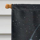 Starry Night Maltese House Flag 28x40 Porch Sleeve Pole Decorative Outside Yard Banner Artwork Wall Hanging, Polyester