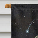 Starry Night Mastiff House Flag 28x40 Porch Sleeve Pole Decorative Outside Yard Banner Artwork Wall Hanging, Polyester